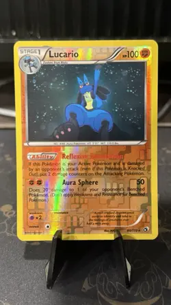 Pokemon TCG Lucario Legendary Treasures Holo Rare Card 80/113 MP Condition - Image 1