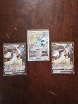 Arceus VSTAR - 123/172 And (2) V 122/172 Metal Cards Lot - Image 1
