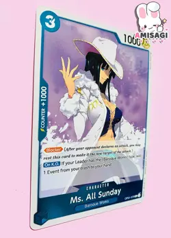 One Piece Card Game - Ms. All Sunday OP01-079 R Englisch Foil Karte Anime Manga - Image 2