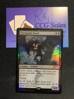 MTG (Magic the Gathering) 1x Necropolis Fiend (Promo) ~ Foil - Near Mint - Image 1