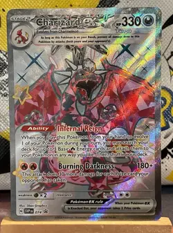 Charizard EX Paldean Fates Tin Promo svp 074 Pokemon TCG NM - Image 1