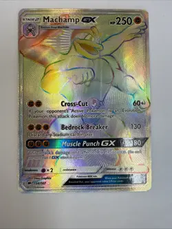 2017 Pokemon Sun & Moon Burning Shadows Machamp GX #154/147 LP - Image 3