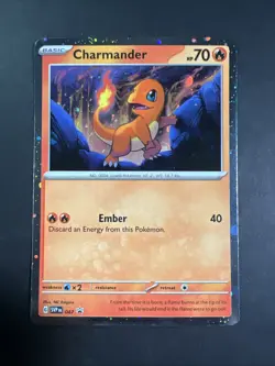 Charmander 047 SVP Black Star Promo Cosmo Holo Pokemon TCG NM - Image 1