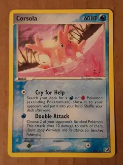Pokemon Corsola 37/115 ex Unseen Forces NM-MT See Pictures - Image 1