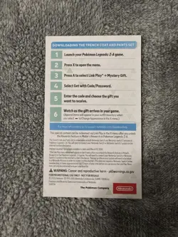 Pokemon Legends ZA trench coat and pants set code - IN HAND! - Image 2