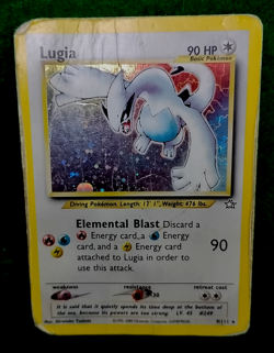 POKEMON TCG LUGIA 9/111 Neo Genesis HOLO Damaged Dmg - Image 2