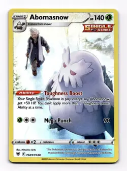 Abomasnow TG01/TG30 Pokemon Swsh10: Astral Radiance Trainer Gallery Holo NM - Image 1
