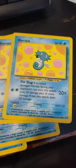 Lot Of 6 Pokemon Horsea Common 62/111-Neo Genesis-Vintage - Image 2
