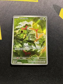 Caterpie 172/165 NM -Illustration Rare Pokemon Card- Scarlet And Violet 151 (7s) - Image 1