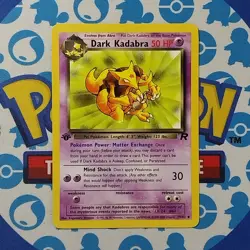 Dark Kadabra 39/82 Team Rocket Regular NM 1st Edition Pokemon Card English - Image 1