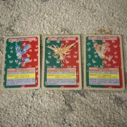 Zapdos Articuno Moltres No.144 145 146 Topsun Top Sun Pokemon Card Japanese 1995 - Image 1