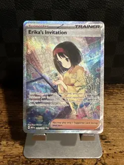 Pokemon Erika’s Invitation #203 Full Art Scarlet & Violet 151 NM/M+ TCG Card - Image 1