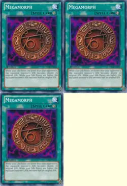 Megamorph SDCR-EN024 1st X 3 Mint YUGIOH Cards - Image 1