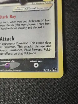 Umbreon Gold Star 17/17 Pokemon TCG Card Celebrations Classic Collection Holo - Image 4