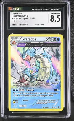 CGC 8.5 Gyarados 2015 Ancient Origins 21/98 Holo Pokemon Card - Image 1