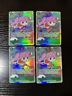 X4 Full Playset One Piece Card Game TCG Perona OP12-034 SR M/NM Condition - Image 1