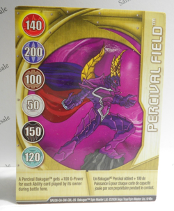 Bakugan Card - Percival Field - Gold Gate Card - BA536 - 9/48n - 2008 - Image 1