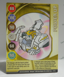 Bakugan Card - Power Up - Gold Gate Card - BA184 - 4/15a - 2008 - Image 1