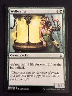 1x Wellwisher (166) Commander Anthology LP MTG Magic the Gathering x1 MKE - Image 1