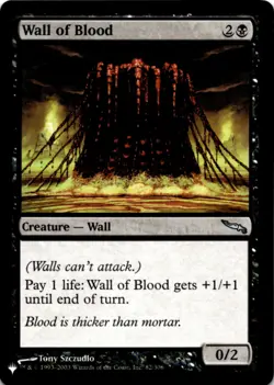 MTG Wall of Blood Normal NM The List Reprints Magic 82/306 - Image 1