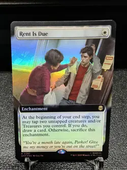 SPM Extended Art RENT IS DUE 1x Rare Magic Spider-Man MTG NM - Image 1
