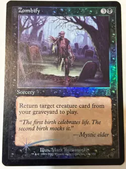 Zombify 2001 Odyssey FOIL Black Uncommon Sorcery MTG - Image 1