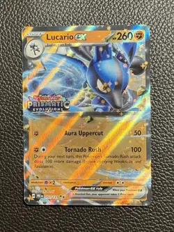 Pokemon Prismatic Evolutions Lucario Tyranitar ex Premium Stamped Promos + Jumbo - Image 5