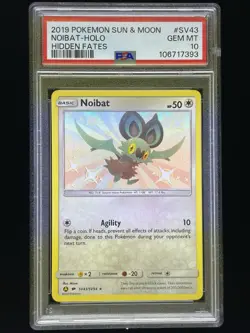 2019 Pokemon Sun & Moon Hidden Fates SV43 Noibat-Holo PSA 10 - Image 1