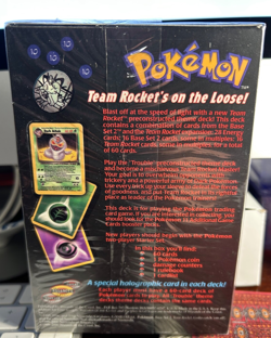 Vintage 2000 Pokemon Team Rocket Trouble Theme Deck Sealed NEW 781624924674 - Image 3