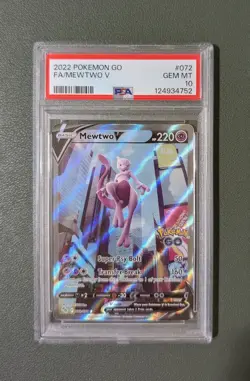 Mewtwo V #72/78 Pokemon GO Full Art - PSA 10 Gem Mint - Image 1