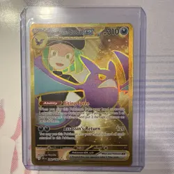 POKEMON TCG - DESTINED RIVALS - TEAM ROCKET'S CROBAT EX 242/182 GOLD HYPER RARE - Image 1