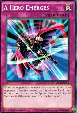 A Hero Emerges YS14-EN036 1st X 3 YUGIOH Trap - Image 1