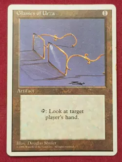 Magic The Gathering 4TH EDITION GLASSES OF URZA artifact card MTG FOURTH - Image 1