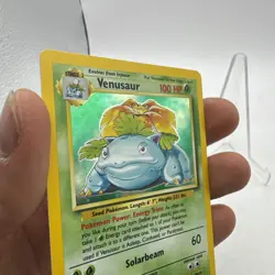 LP-MP Pokemon Card Venusaur 15/102 Base Set Unlimited 1999 WOTC Holo Rare LP - Image 2