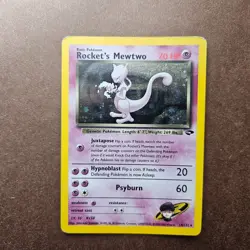 Rocket's Mewtwo 14/132 Pokemon Gym Challenge Holo Rare Card - HP (no creases) - Image 1
