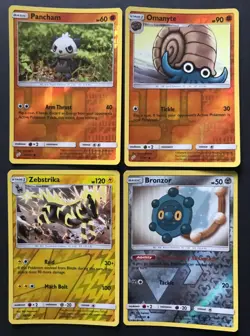 12 X Team Up SM REVERSE HOLO Pokemon Cards Bundle Hitmonlee 73/181 Cosmog - Image 2