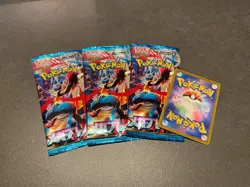 Pokemon Card Scarlet Violet Booster 3pack Mega Brave M1L 2025 NM + 1 Bonuscard - Image 1
