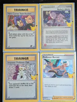 Pokemon Celebrations 25th Anniversary 4 Trainer Cards Bundle NM - Image 1