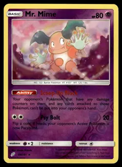Mr Mime 66/181 Reverse Holo S&M Team Up Pokemon Card - Image 1