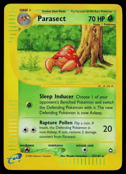 Pokemon Card - Parasect Aquapolis Rare 27/147 Reverse Holo - Image 1