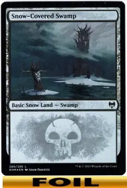 1x - Snow-Covered SWAMP #280 - FOIL - Kaldheim - NM MTG - Image 1