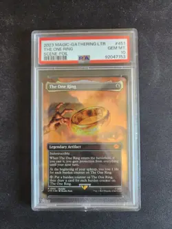 Magic MTG Lord of the Rings LOTR PSA 10 The One Ring Scene Foil #451 - Image 1