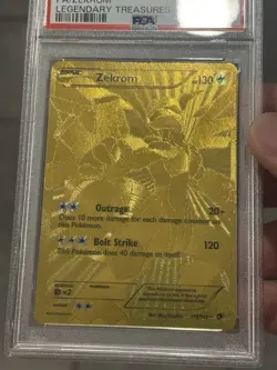 PSA 7 - Zekrom - 2013 Legendary Treasures 115/113 SECRET RARE F.A. B&W POKEMON - Image 3