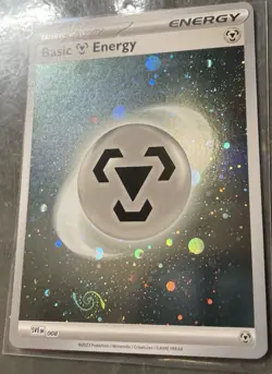 Pokemon Tcg COSMOS HOLO HD SWIRL Basic Metal Energy 008 - Image 1