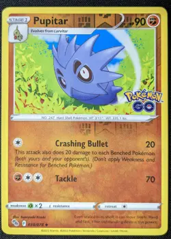 Pupitar 38/78 Reverse Holo Pokemon Go - Pokemon TCG - Mint - Image 1