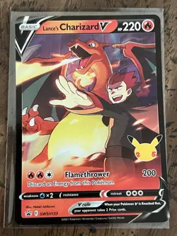 Lance's Charizard v SWSH133 Black Star Promos Holo Pokemon TCG - Image 1