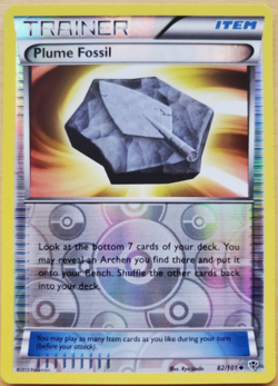 Pokemon - Plume Fossil - 82/101 - Reverse Holo - Plasma Blast - NM/M - Image 1