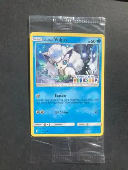 Pokemon Alolan Vulpix 21/145 Build-a-Bear Workshop Stamped Promo New & Sealed - Image 1