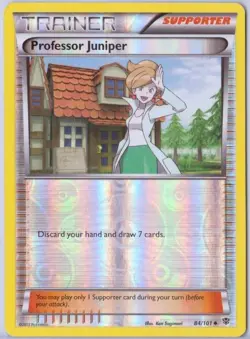 Pokemon - Professor Juniper - 84/101 - Reverse Holo - Plasma Blast - NM/M - Image 1