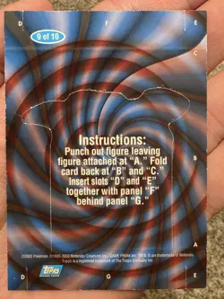 2003 Topps Pokemon Advanced Kyogre 9 Of 10 Pop Up And Aggron #10 - Image 2